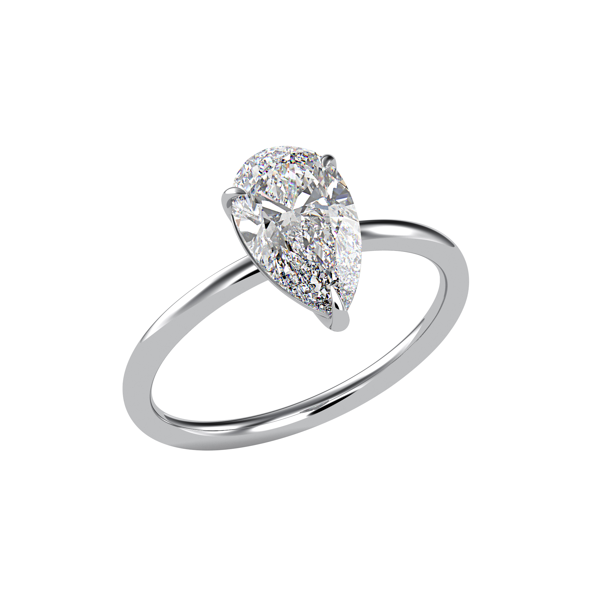 The Ivy - Solitaire Engagement Ring - Pear