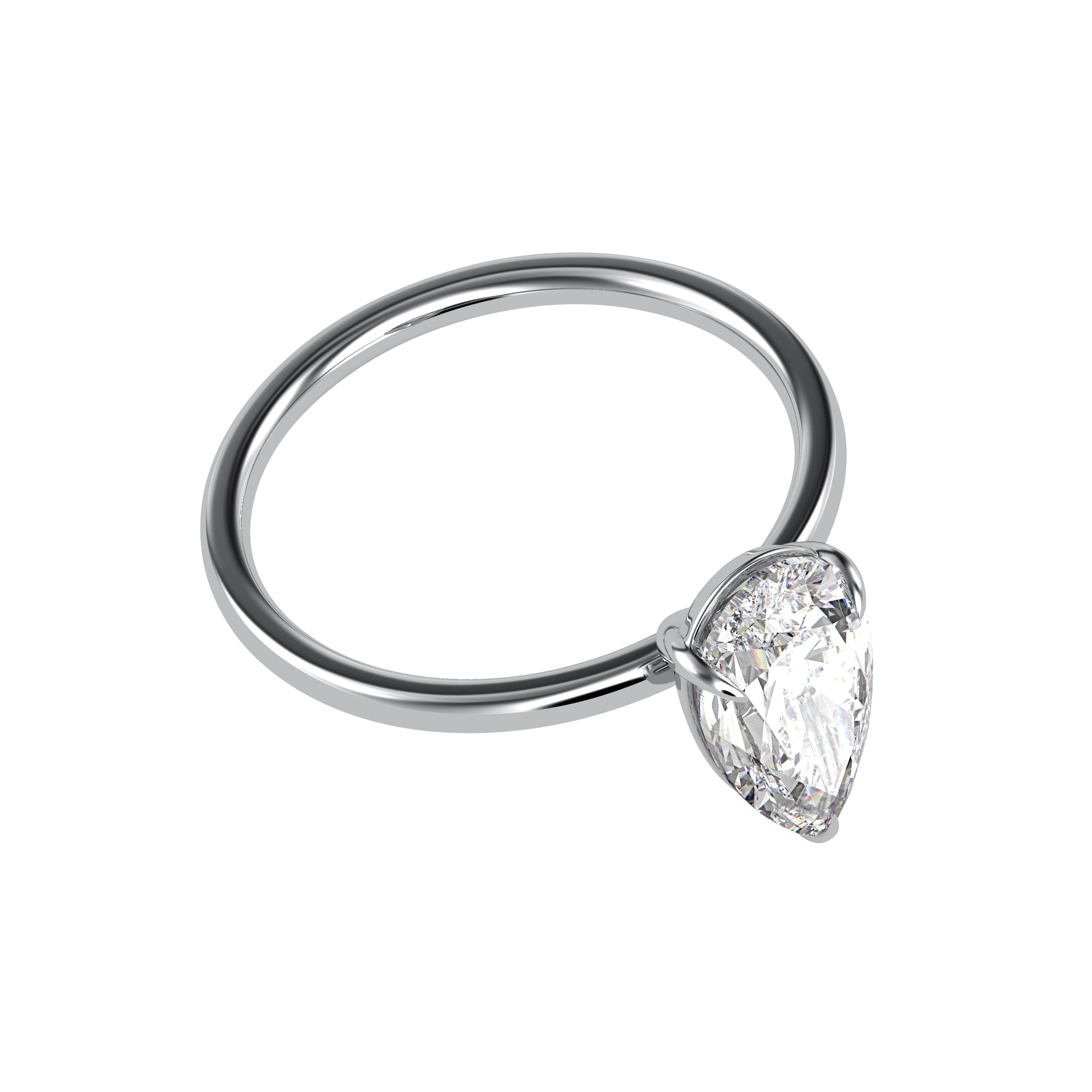 The Ivy - Solitaire Engagement Ring - Pear
