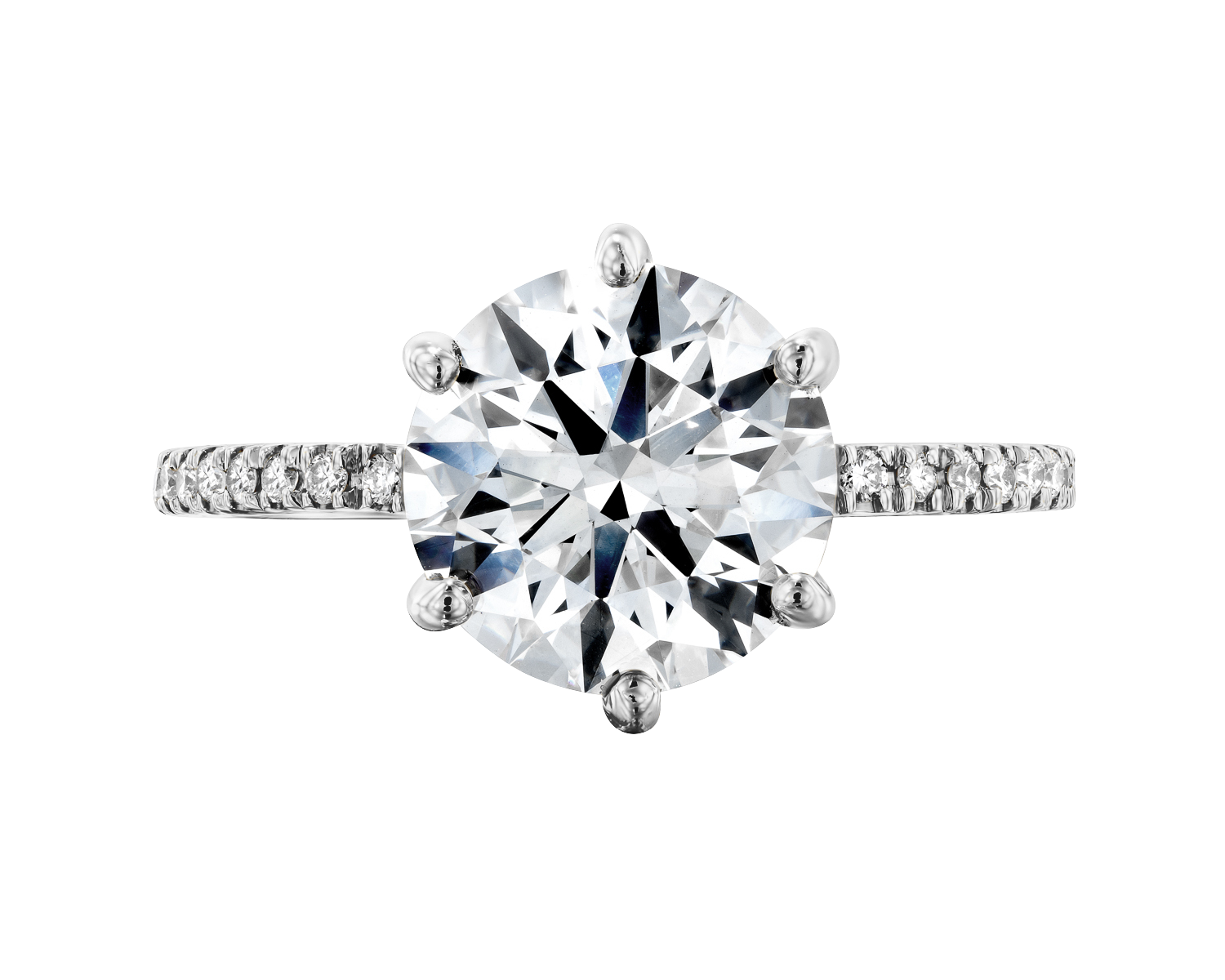 The Calista - Pavé  Engagement Ring - Round