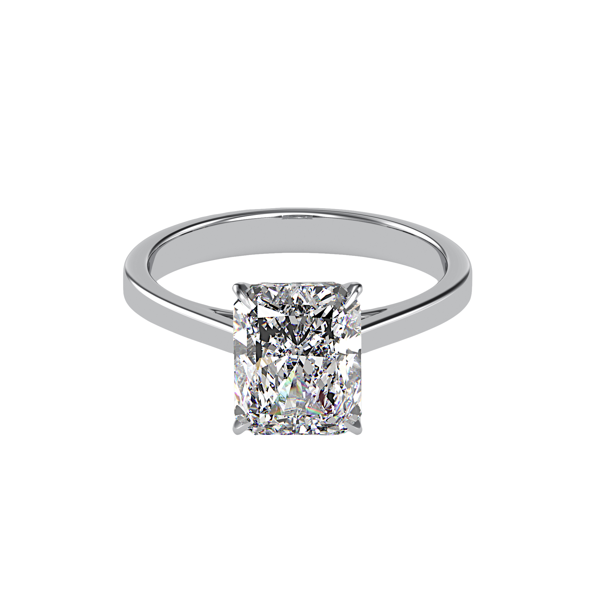 The Arcadia - Cathedral Solitaire Engagement Ring - Radiant