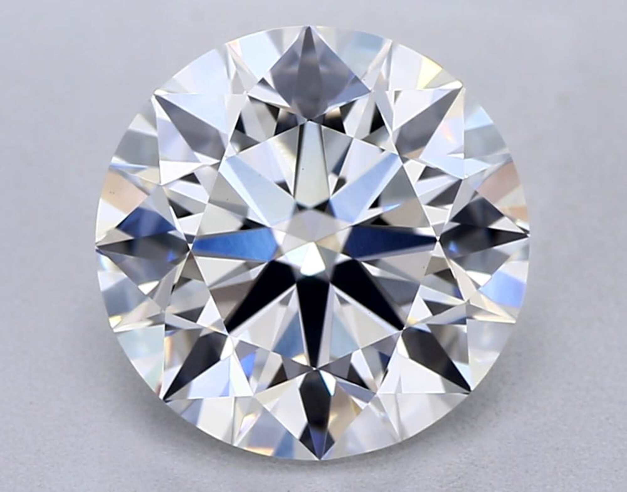 Diamante talla redonda F VVS2 de 2,16 ct 