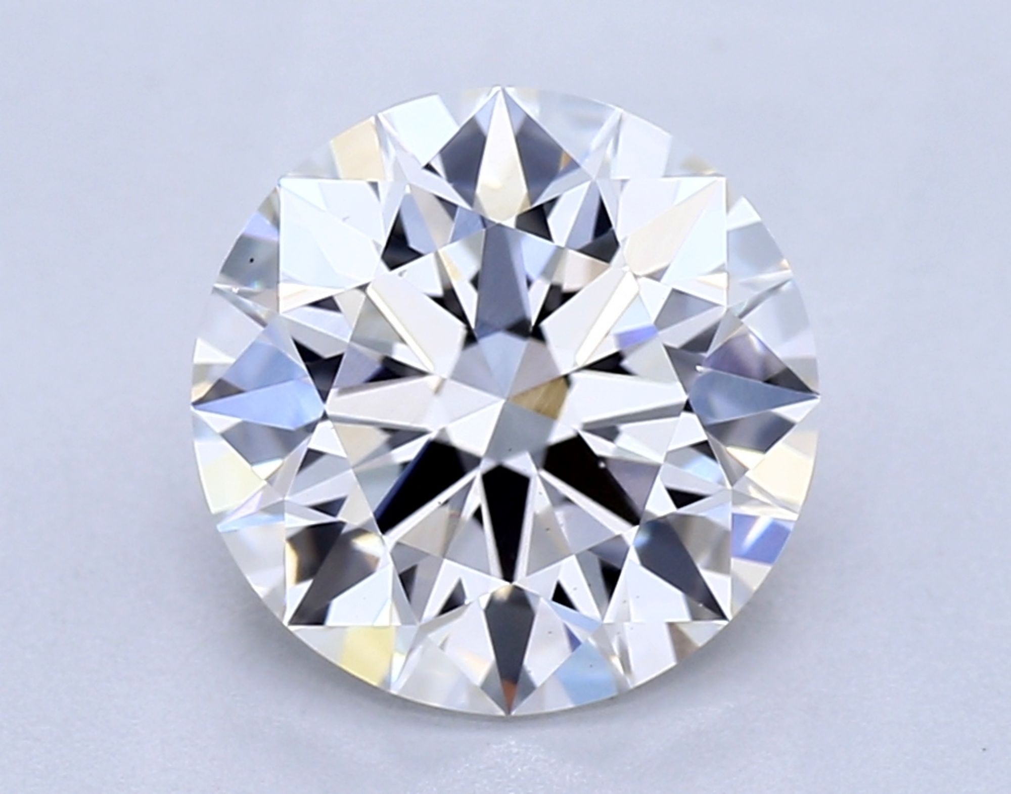 Diamante talla redonda F VS2 de 1,53 ct 