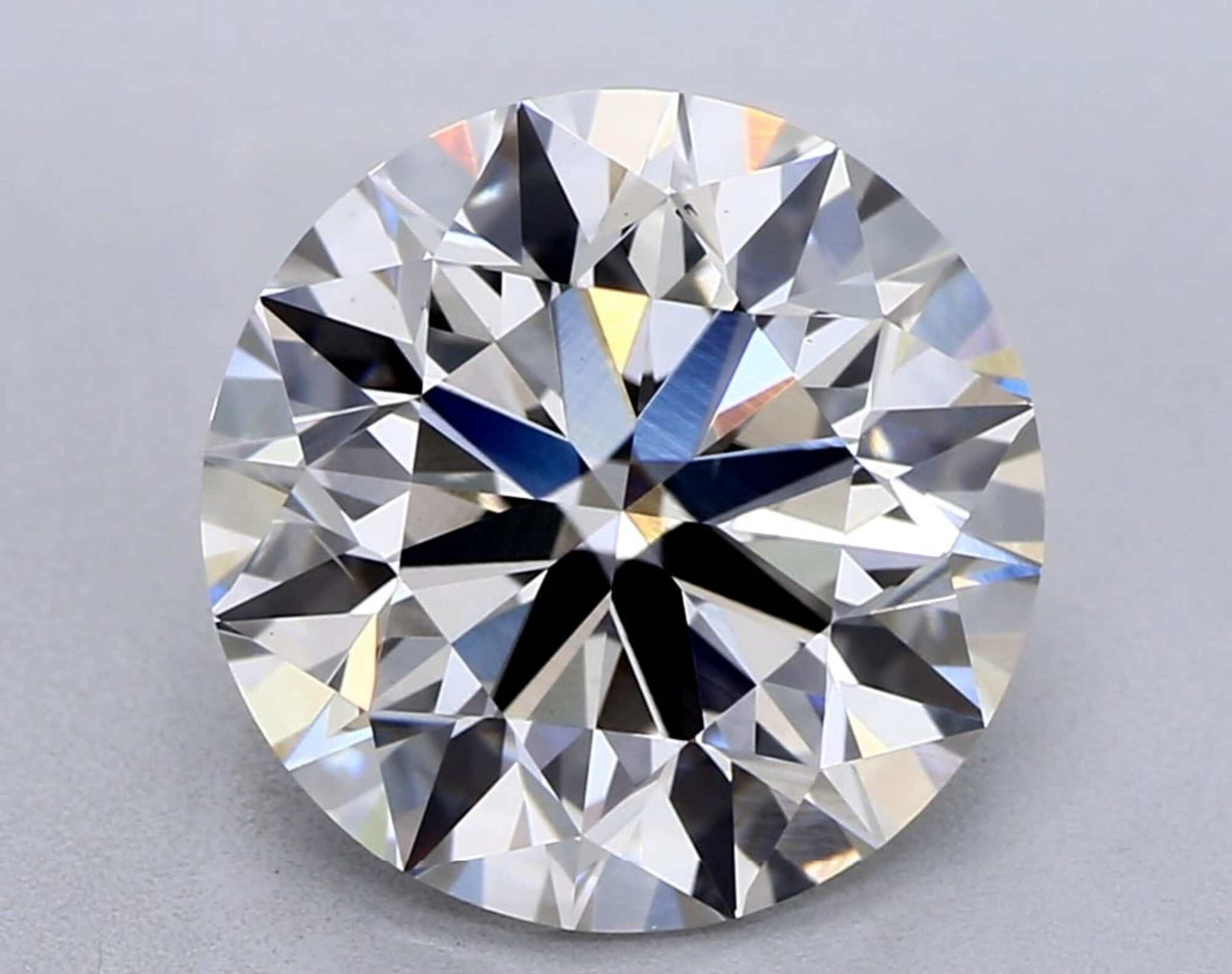 Diamante talla redonda H VS2 de 3,02 ct 
